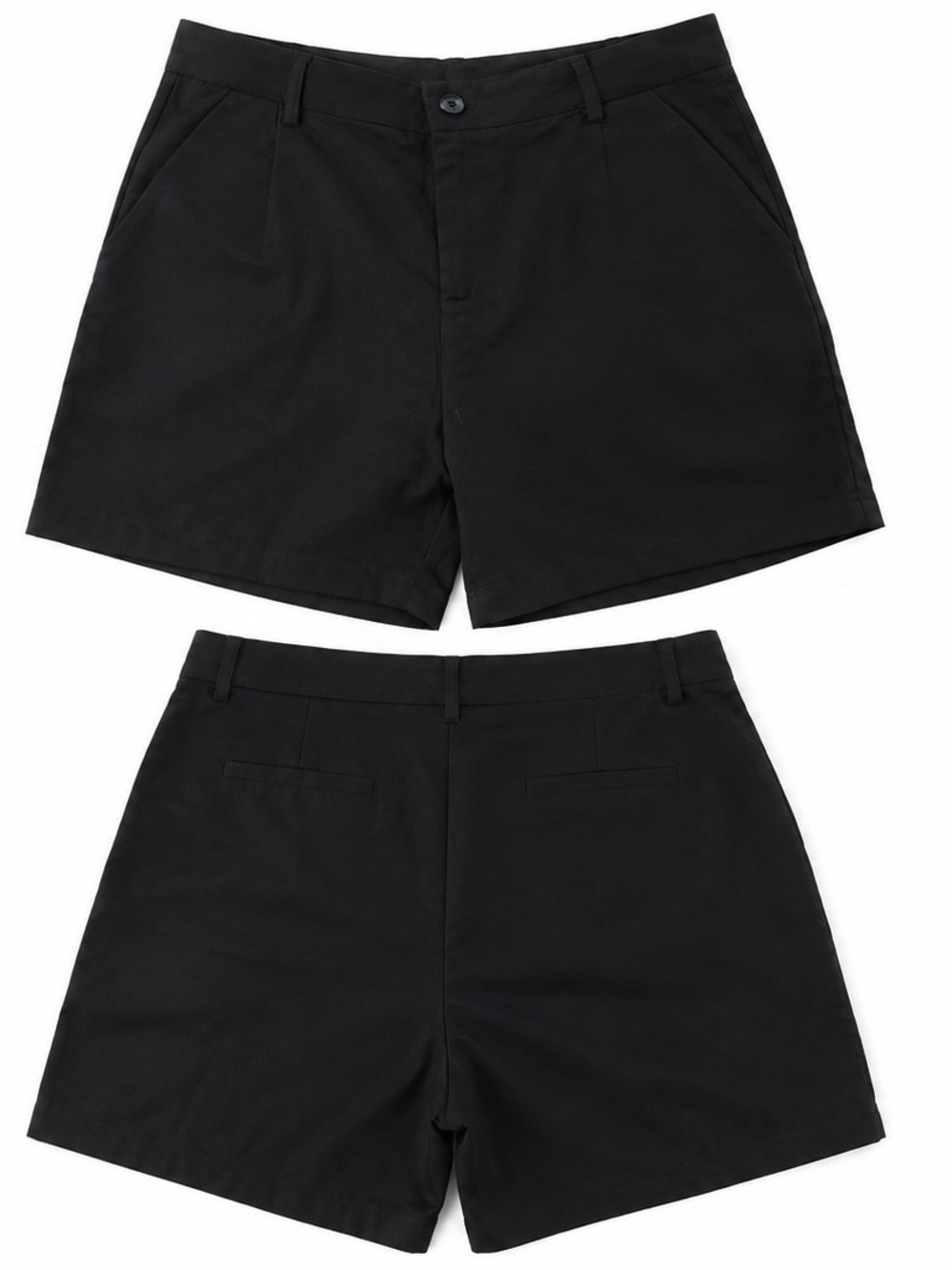 Classic Black Tailored Shorts